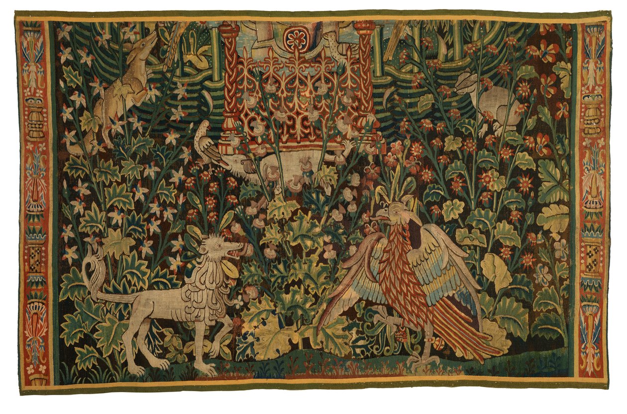 Tapisserie, fragment de Park au Cerfs, fabriqué vers 1500-1525 - Flemish School