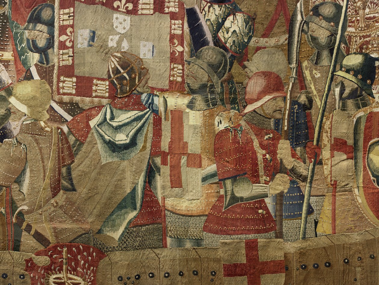 Tapisserie montrant les conquêtes du roi Alphonse V du Portugal, Tournai (détail) - Flemish School