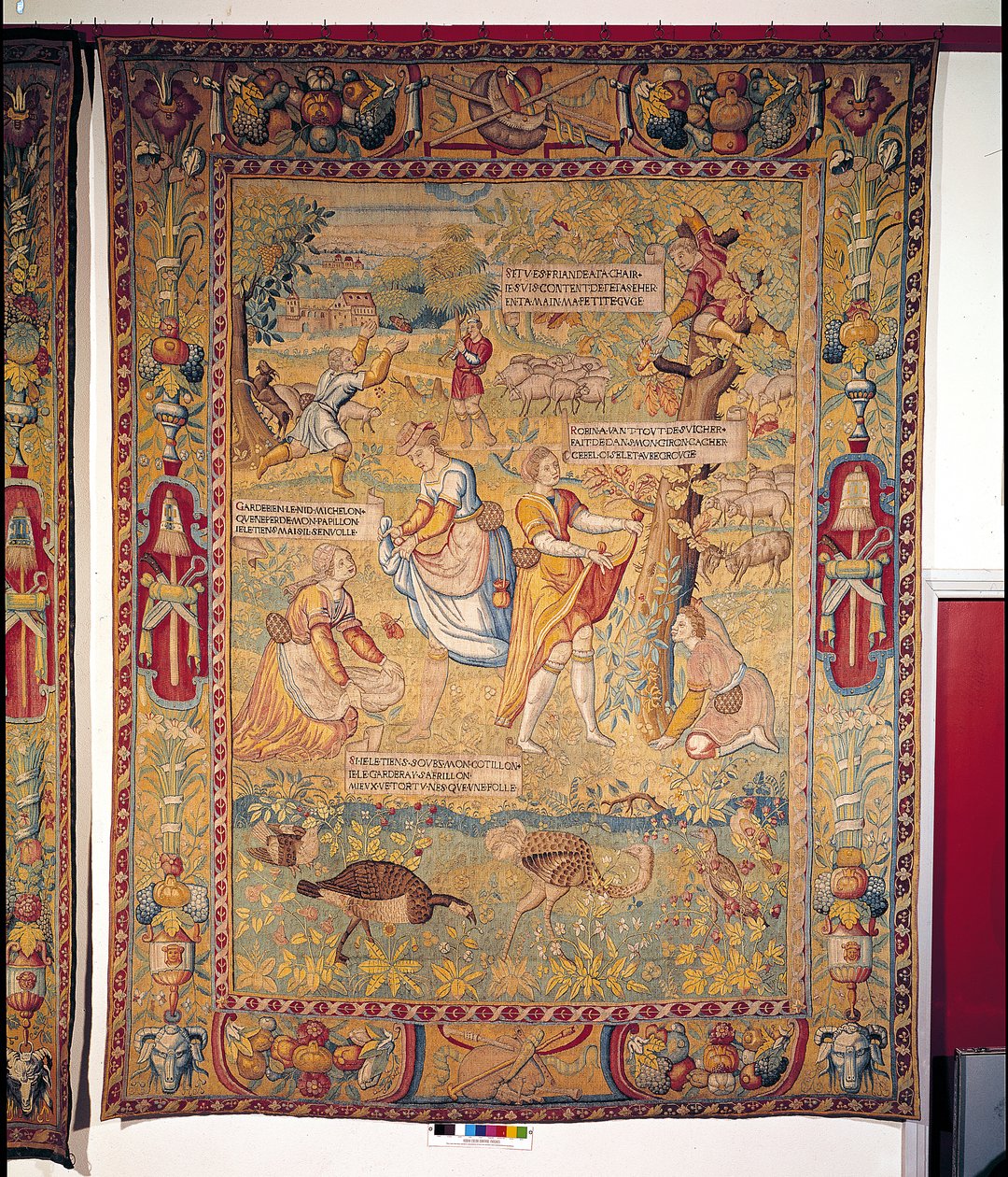 La chasse aux papillons, des Amours de Gombault et de Macée, atelier de Bruges, XVIe-XVIIe siècle - Flemish School