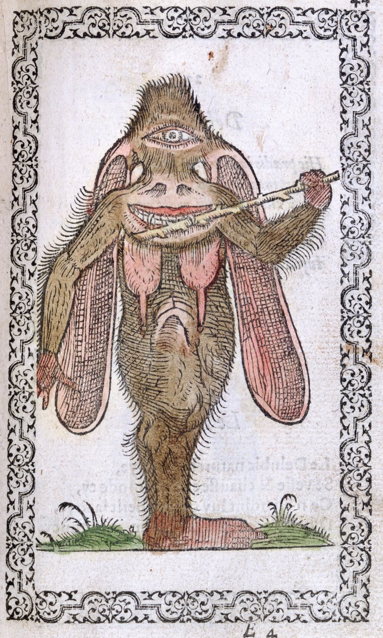 Le Cyclope, illustration de Omnium fere gentium nostraeque aetatis Nationum Habitus et Effigies par Jean Sluperji, Anvers, 1572 - Flemish School