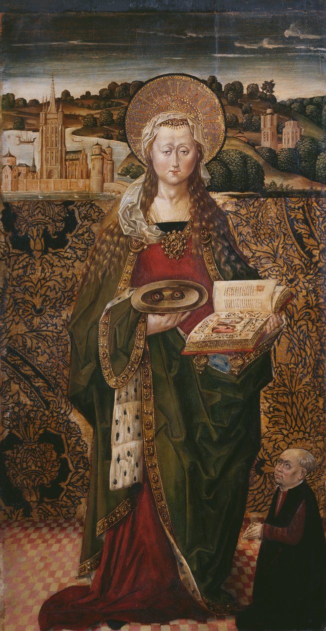 Triptyque, Sainte Lucie, panneau gauche - Flemish School