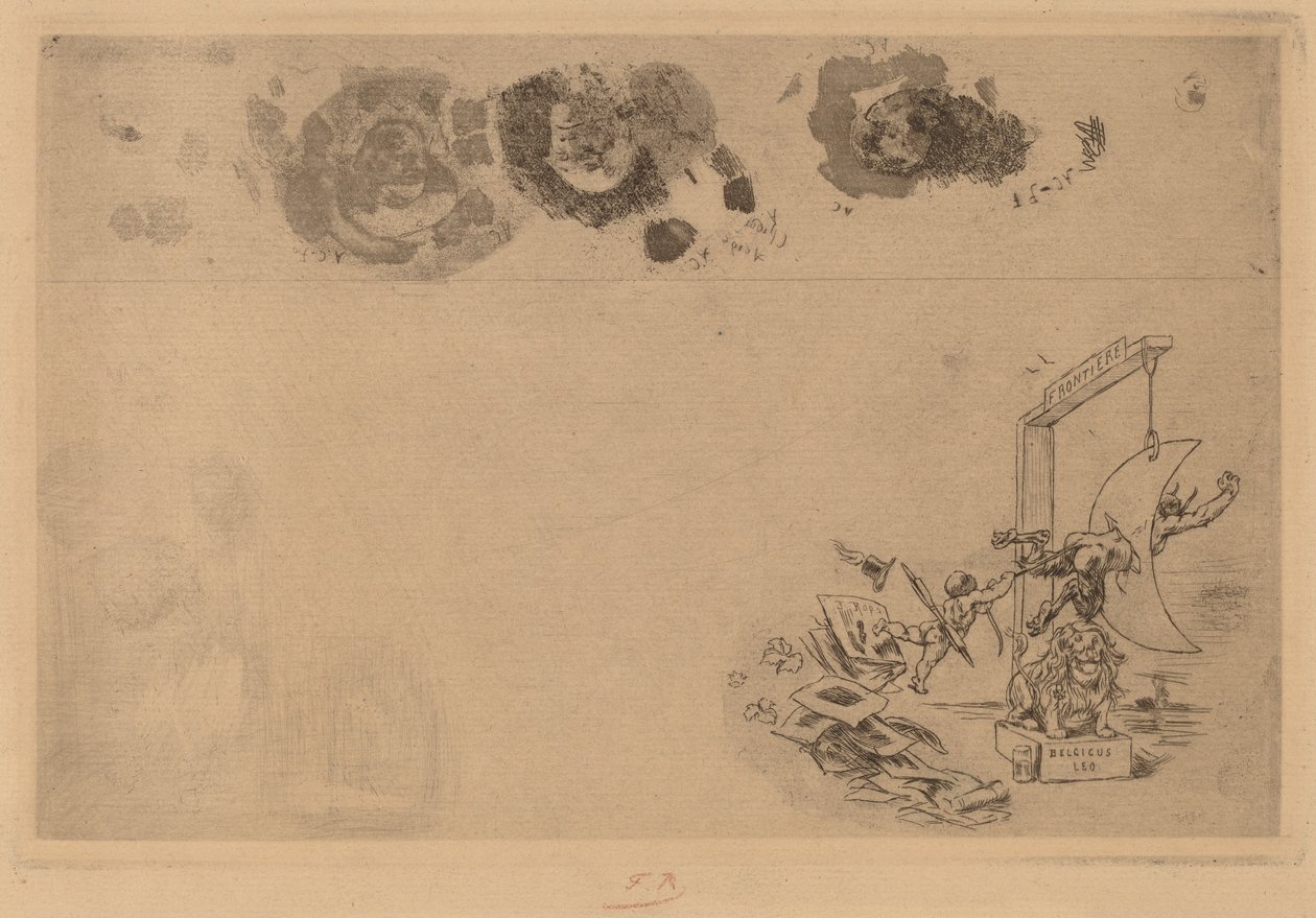 Frontière de Belgique. Billet à désordre - Félicien Rops