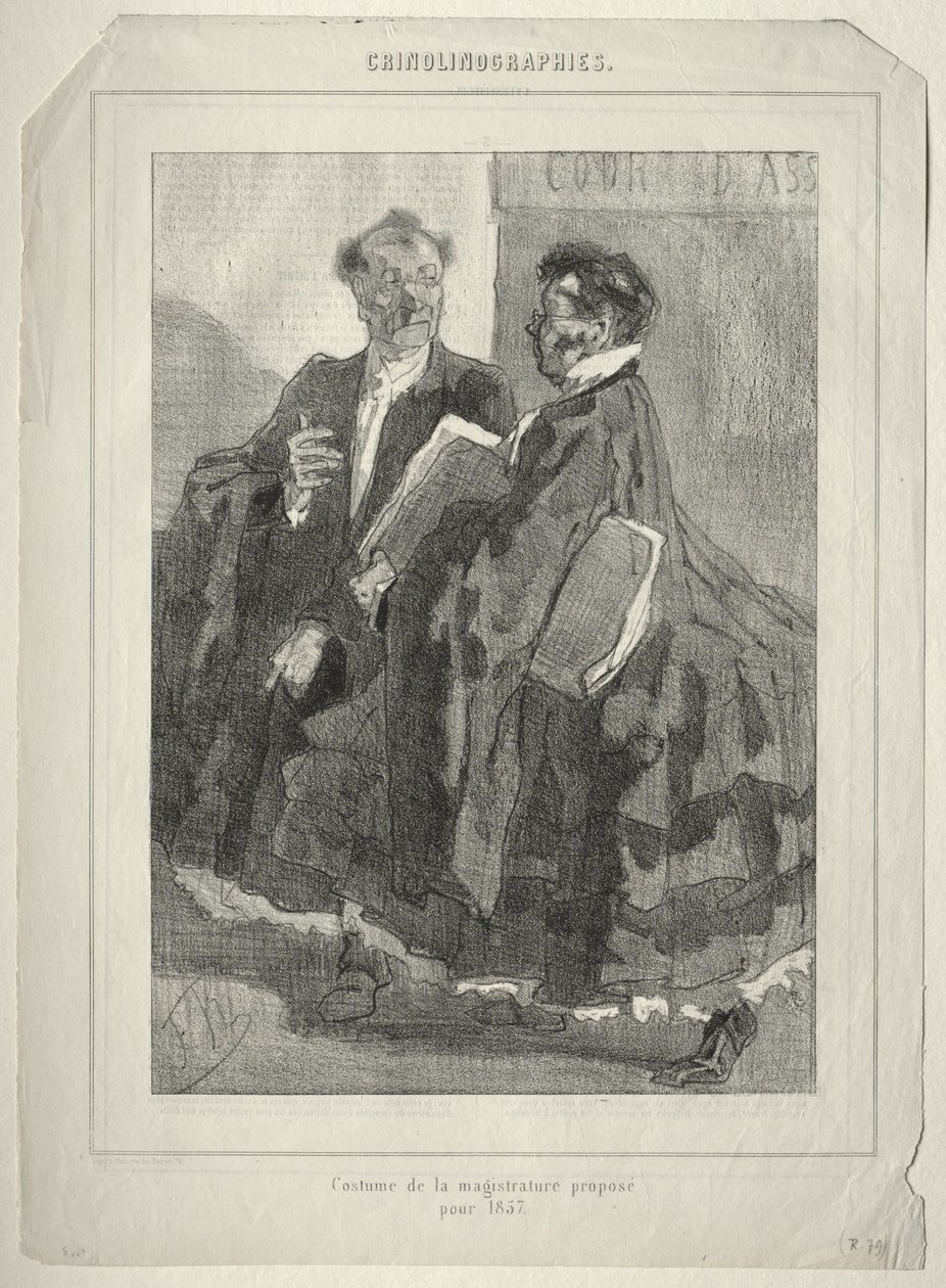 Crinolinographies (Costume de la magistrature proposé pour 1857) - Félicien Rops
