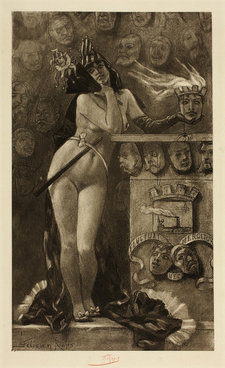 Masques modernes - Félicien Rops