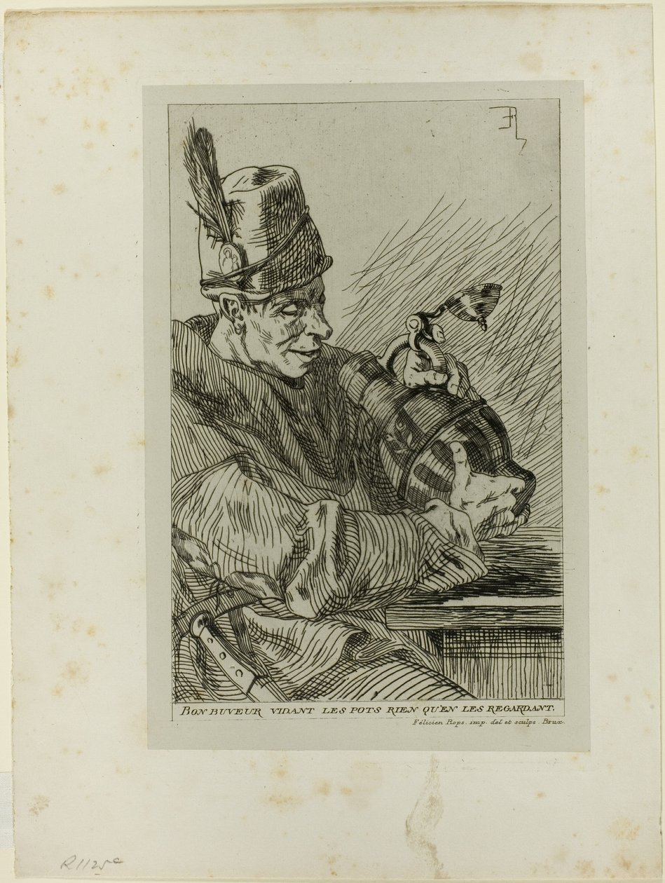 Le Buveur - Félicien Rops