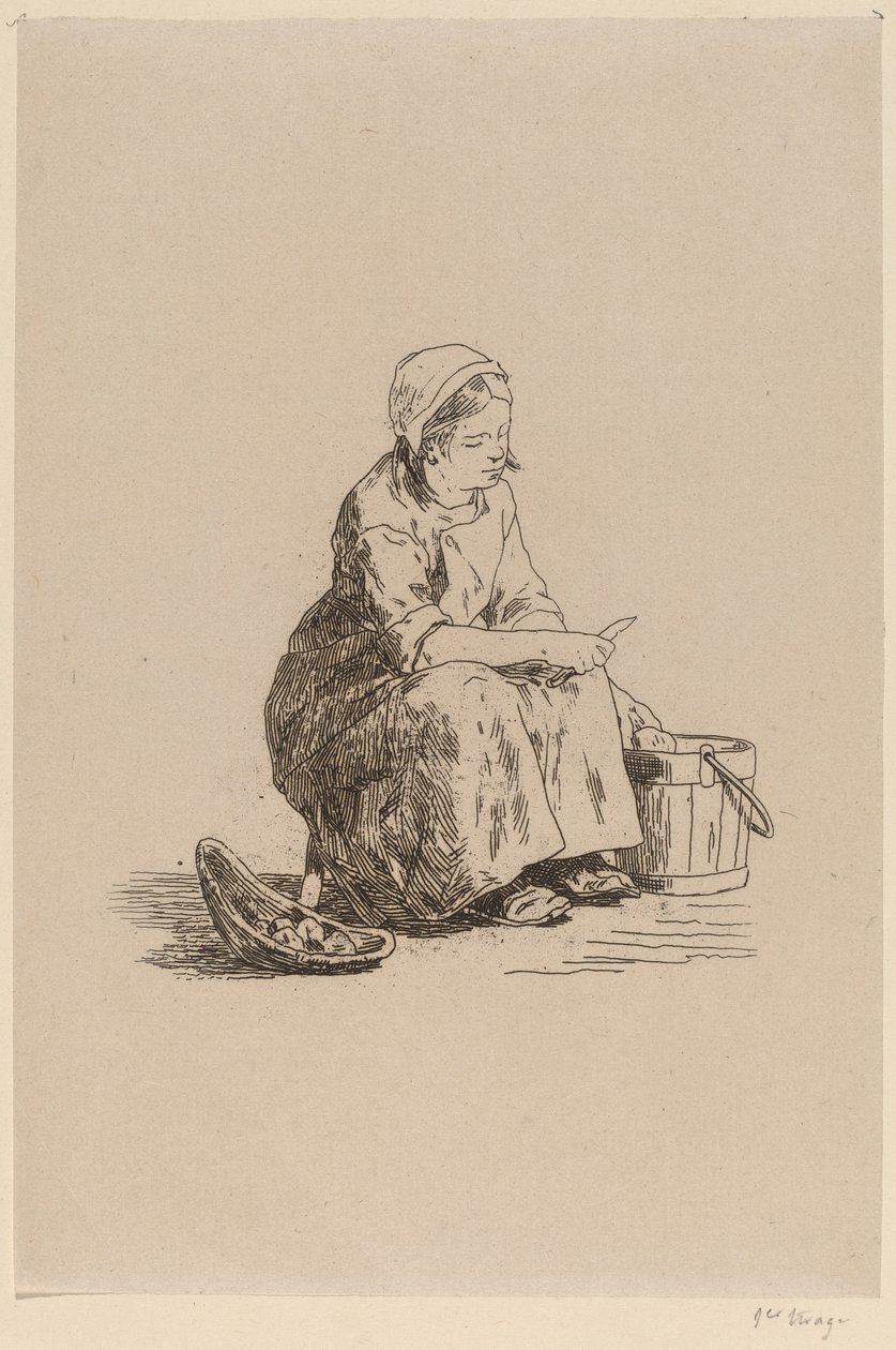 La petite éplucheuse de pommes de terre - Félicien Rops