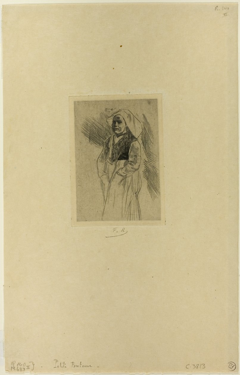 Jeune femme bretonne - Félicien Rops