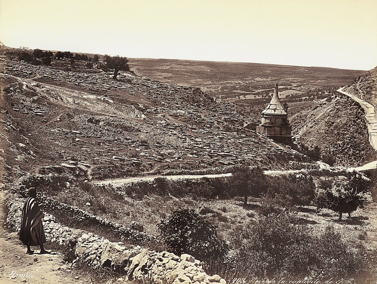 Vue panoramique de la vallée de Cédron ou Josaphat, avec le tombeau d