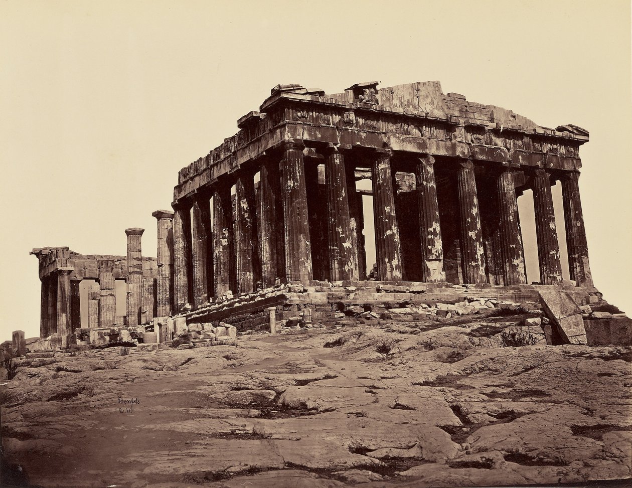 Parthénon, pris des propylees - Athenes. [Du nord à l