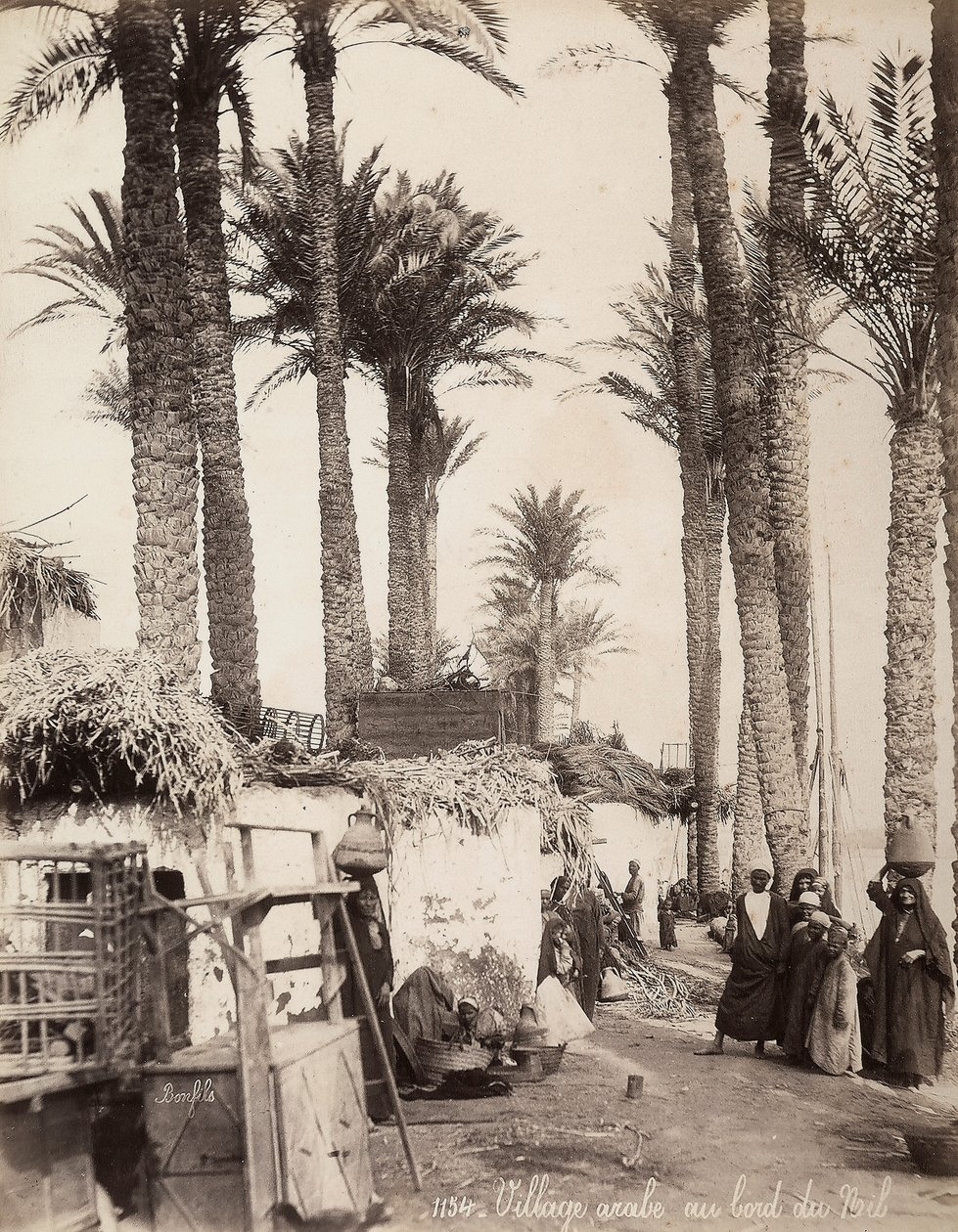 Village sur les rives du Nil - Félix Bonfils