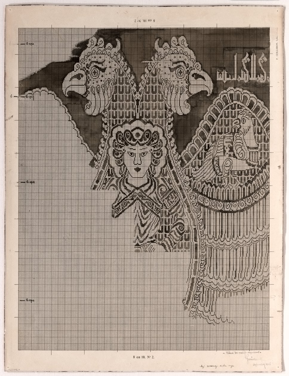 Dessins schématiques de soie Buyide (1962.264) - Félix Guichert