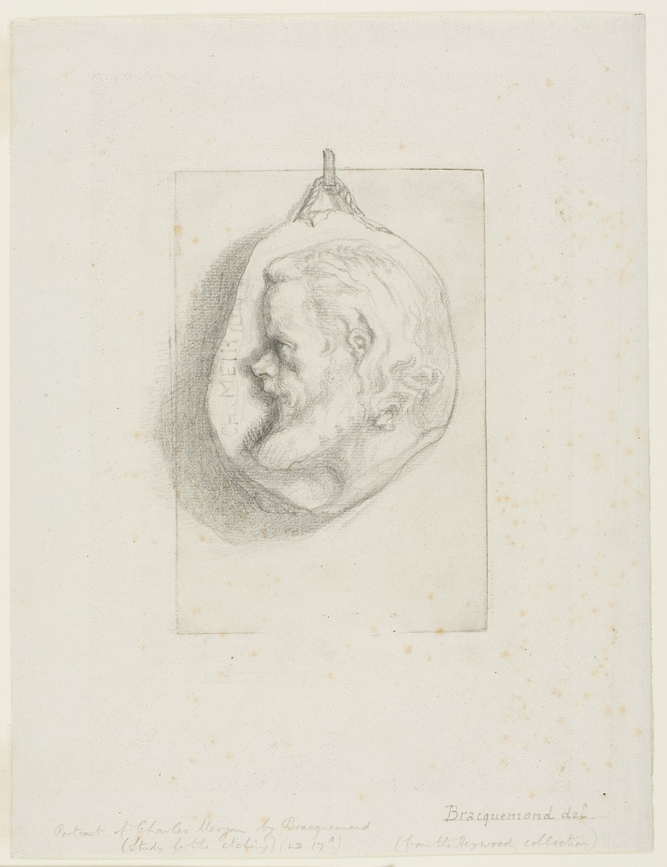 Portrait de Charles Meryon - Félix Henri Bracquemond