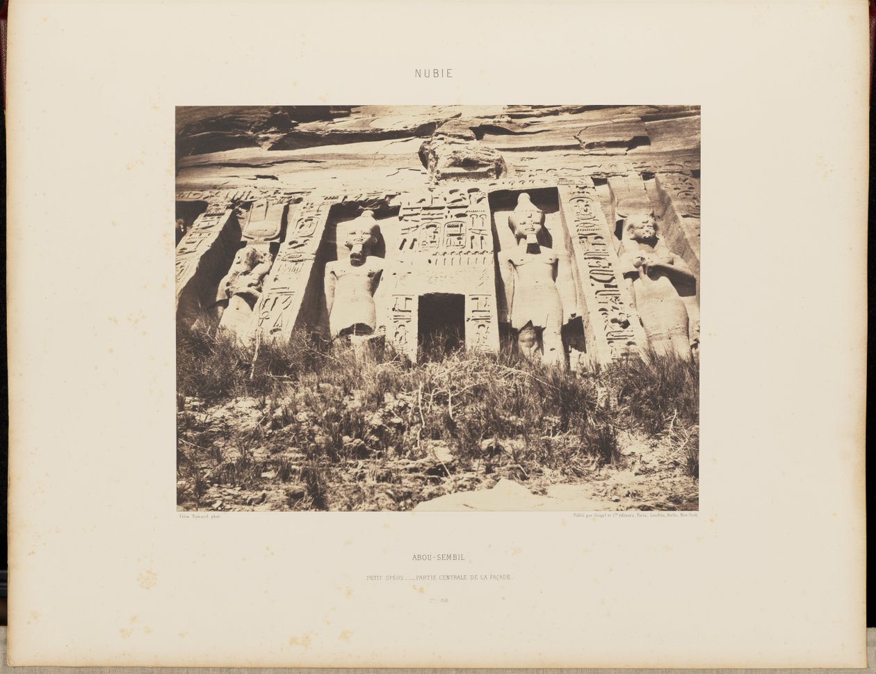 Abou-Sembil. Petit Spéos - Partie Centrale de la Façade - Félix Teynard