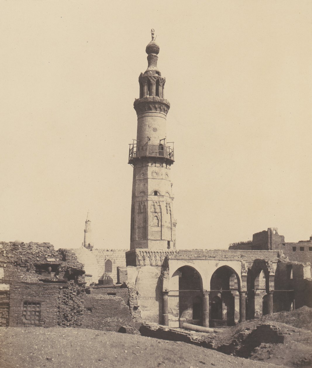 Djirdjeh, mosquée en ruines sur le bord du Nil, 1851-52, imprimé 1853-54 - Félix Teynard