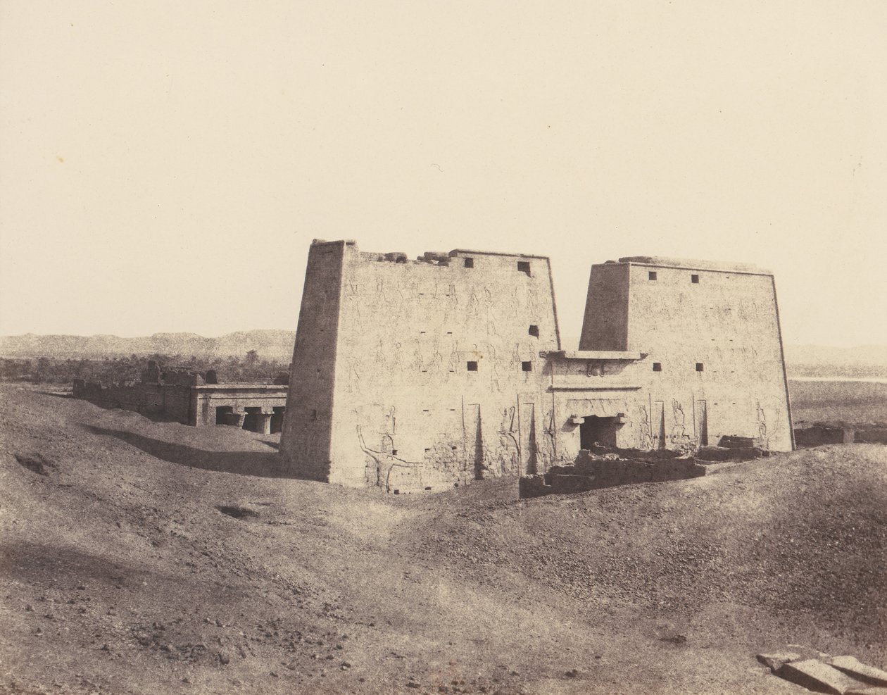 Edfou Apollonopolis Magna, vue générale du temple - Félix Teynard