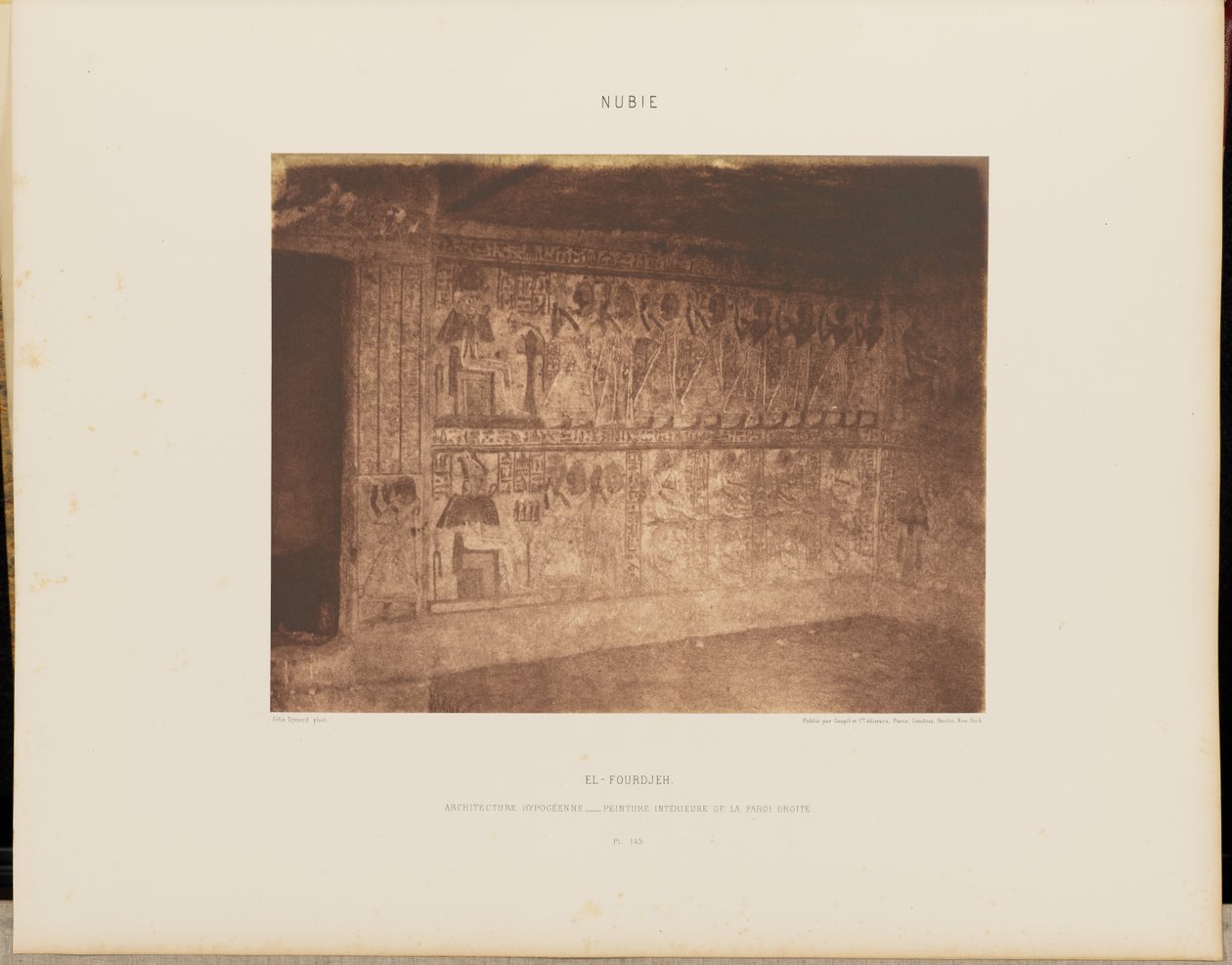 El-Fourdjeh. Architecture Hypogéenne - Peinture Inérieure de la Paroi Droite - Félix Teynard