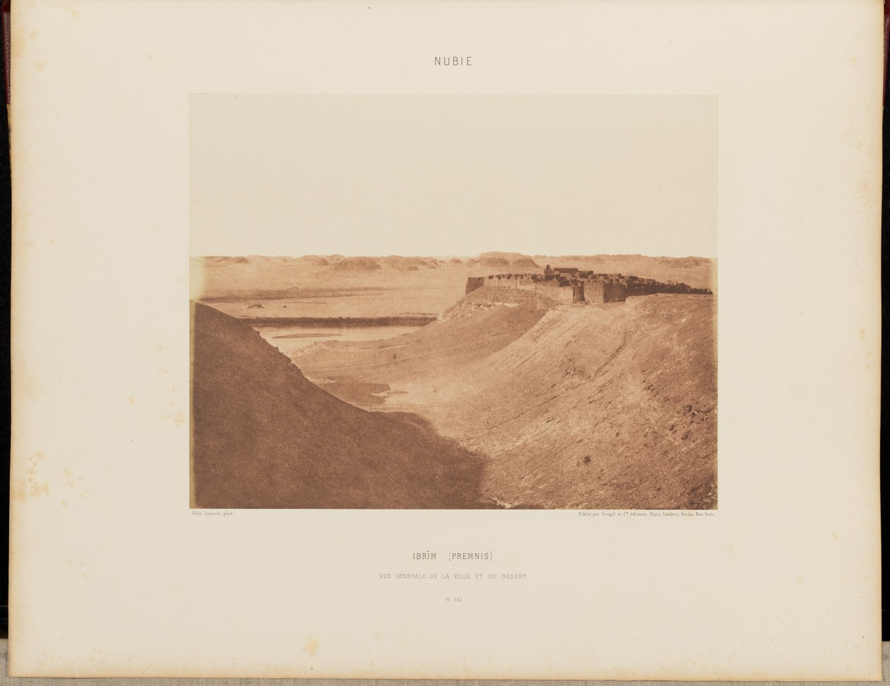 Ibrîm (Premnis). Vue Générale de la Ville et du Désert - Félix Teynard