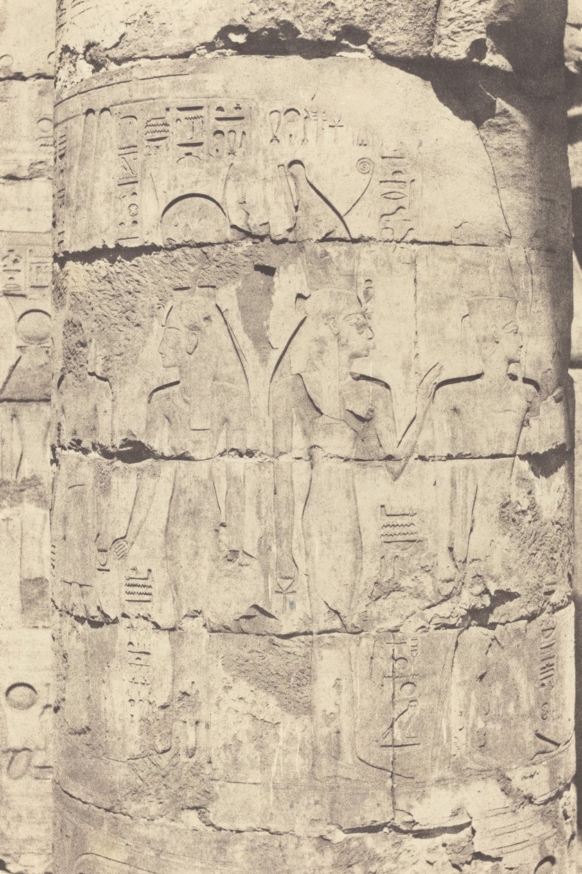 Karnak (Thèbes), Palais--Salle hypostyle--Colonnade Centrale--Décoration d