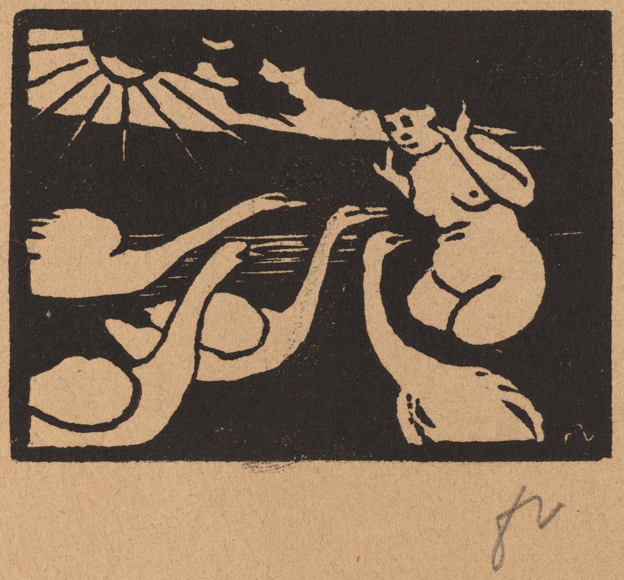 La baigneuse aux cygnes - Félix Vallotton
