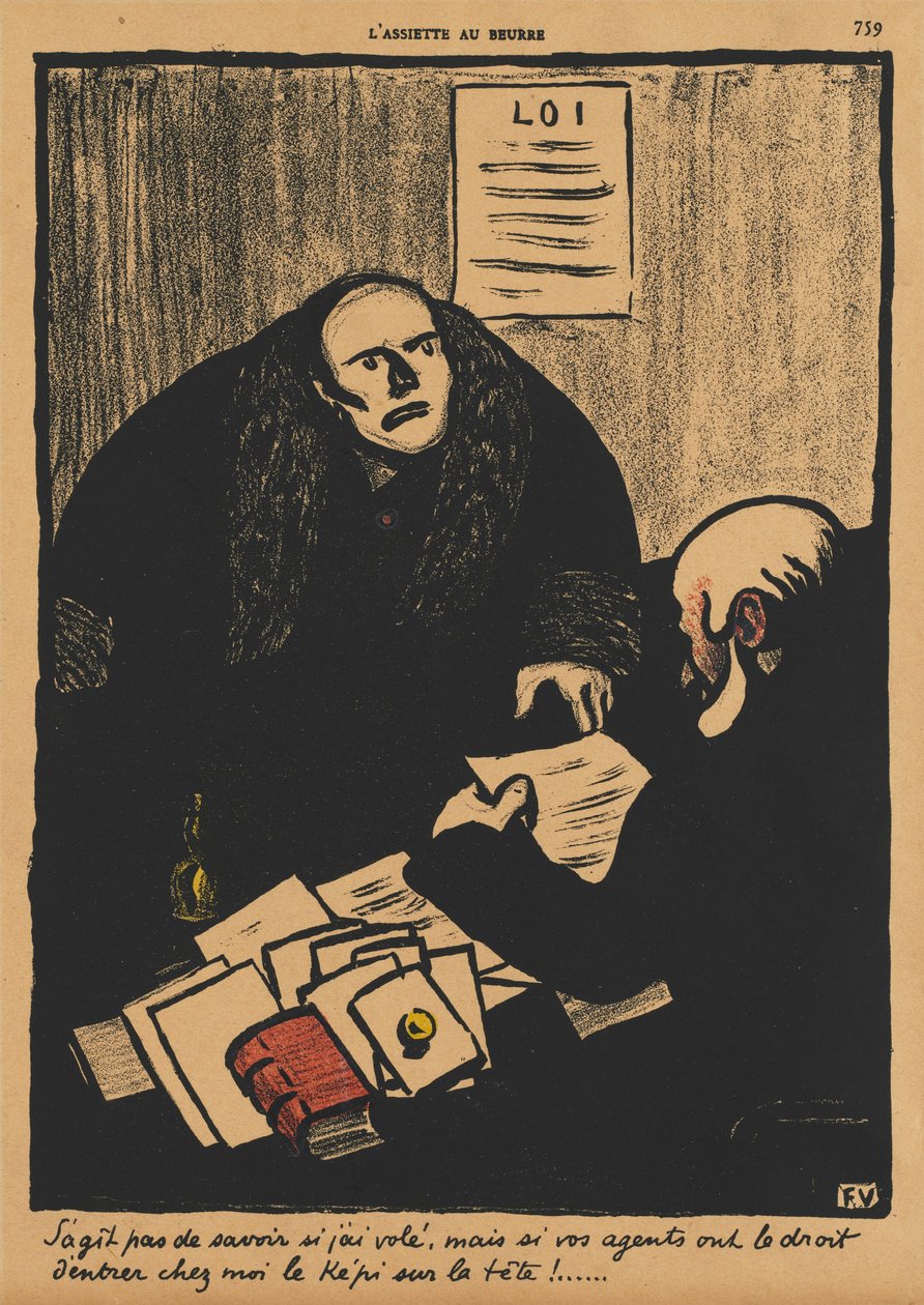 Crimes et châtiments II, 759 : La question est, non pas si... - Félix Vallotton