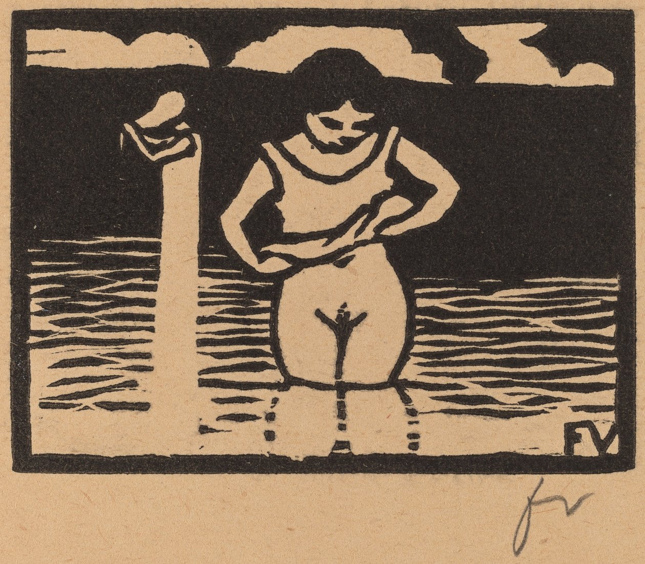 Fillette enlevant sa chemise - Félix Vallotton