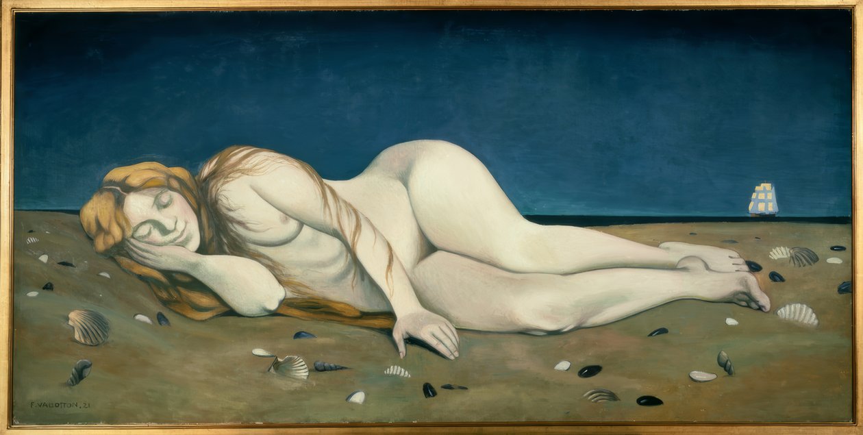 Baigneur endormi sur le sable - Félix Vallotton