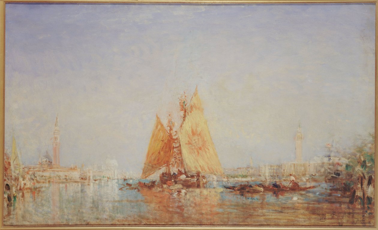 Venise, Trabaccolo à voile jaune, entre 1870 et 1890 - Félix Ziem