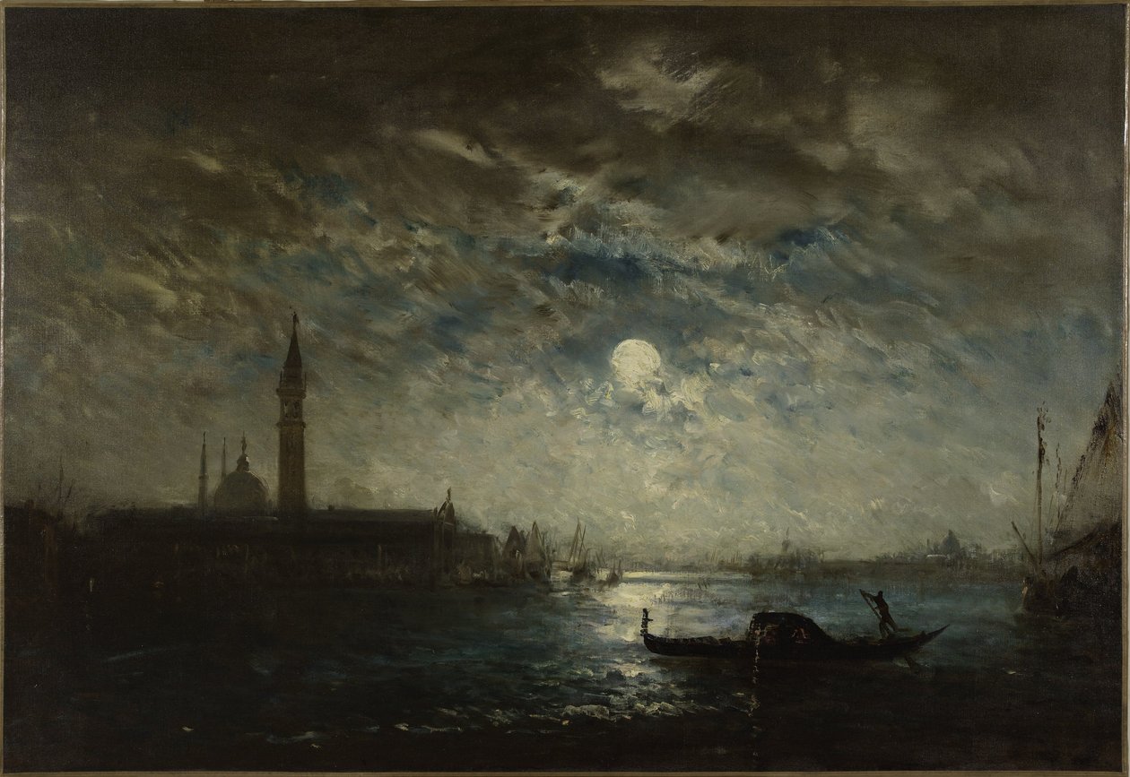 Venise et le Campanile au clair de lune, entre 1870 et 1890 - Félix Ziem
