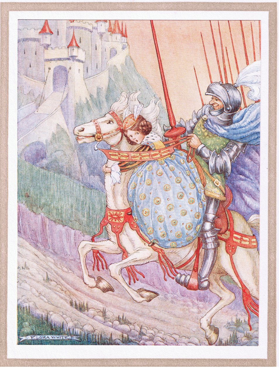 Le capitaine galopa vers un château au sommet de la colline - Flora White