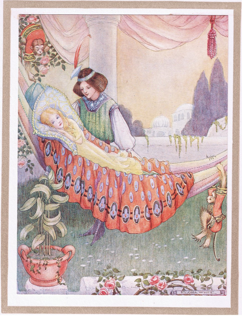 La princesse a mis les jeunes filles dans des hamacs - Flora White
