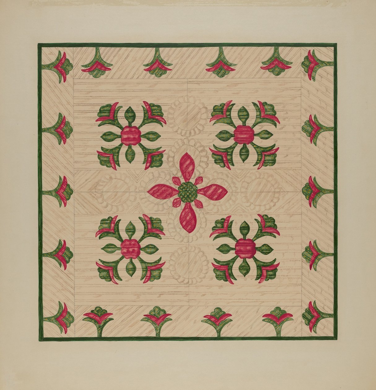 Courtepointe Appliquée - Florence Hastings