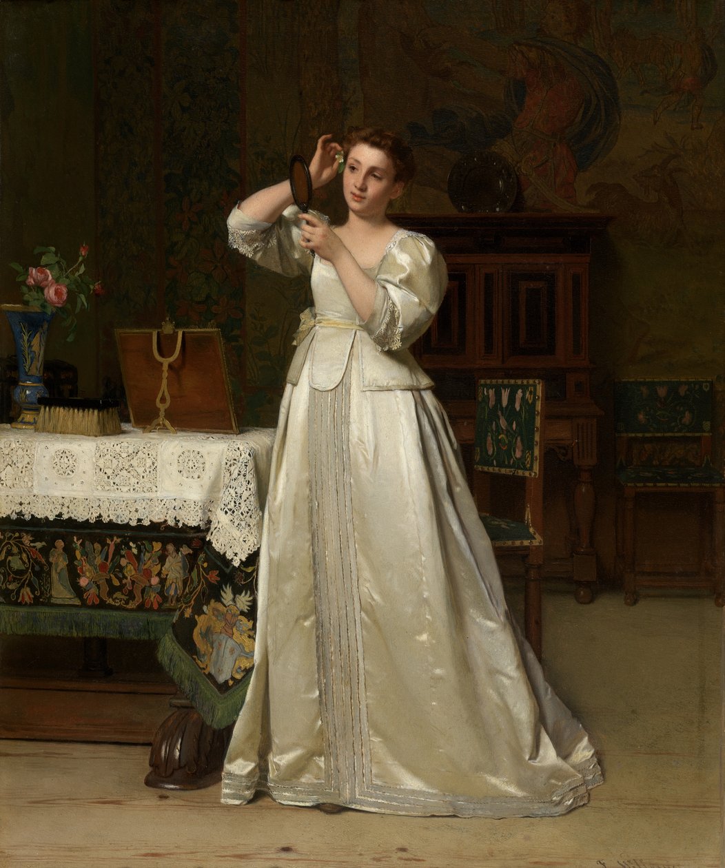 Femme avec miroir - Florent Willems