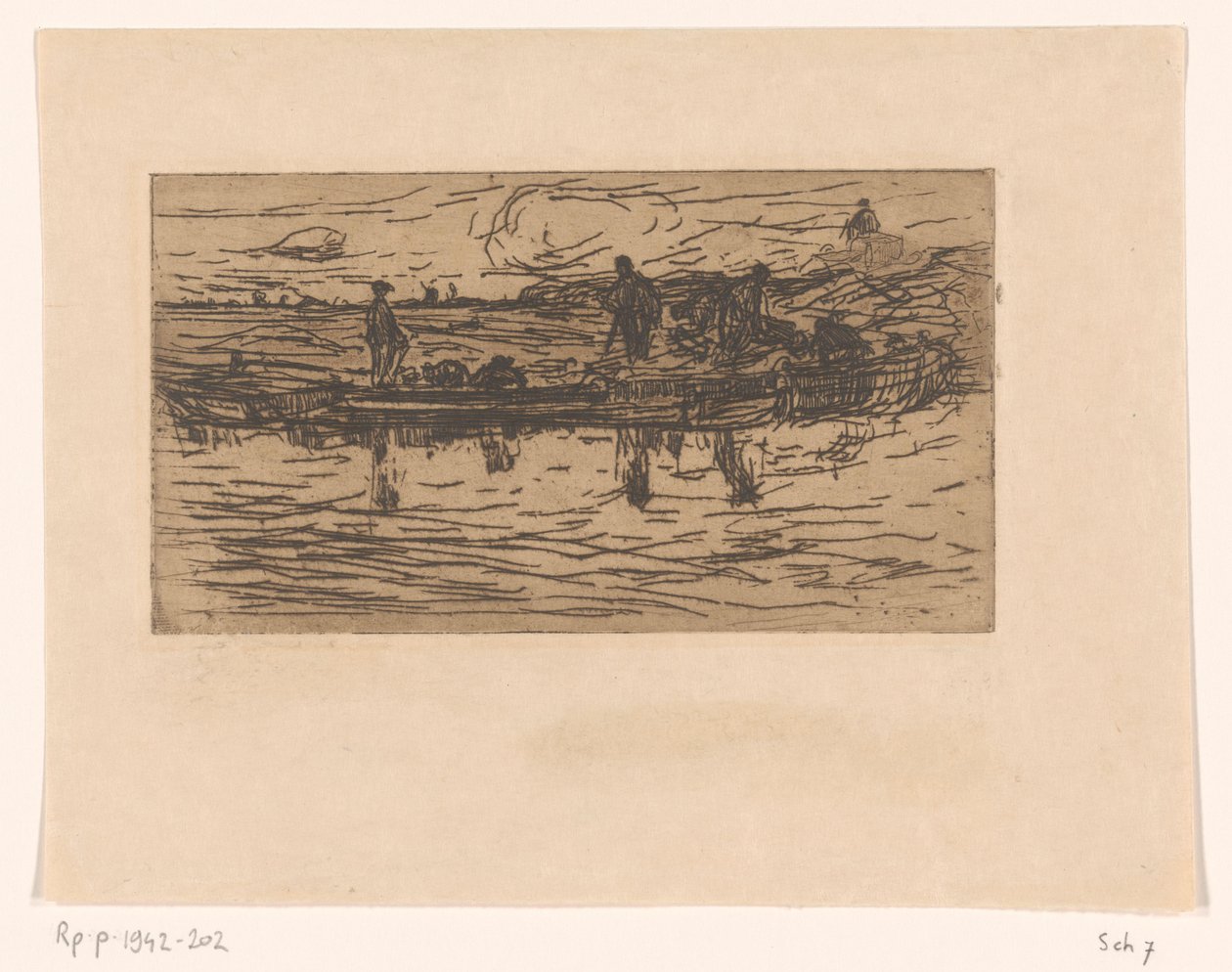 Paysage avec deux figures au bord de l