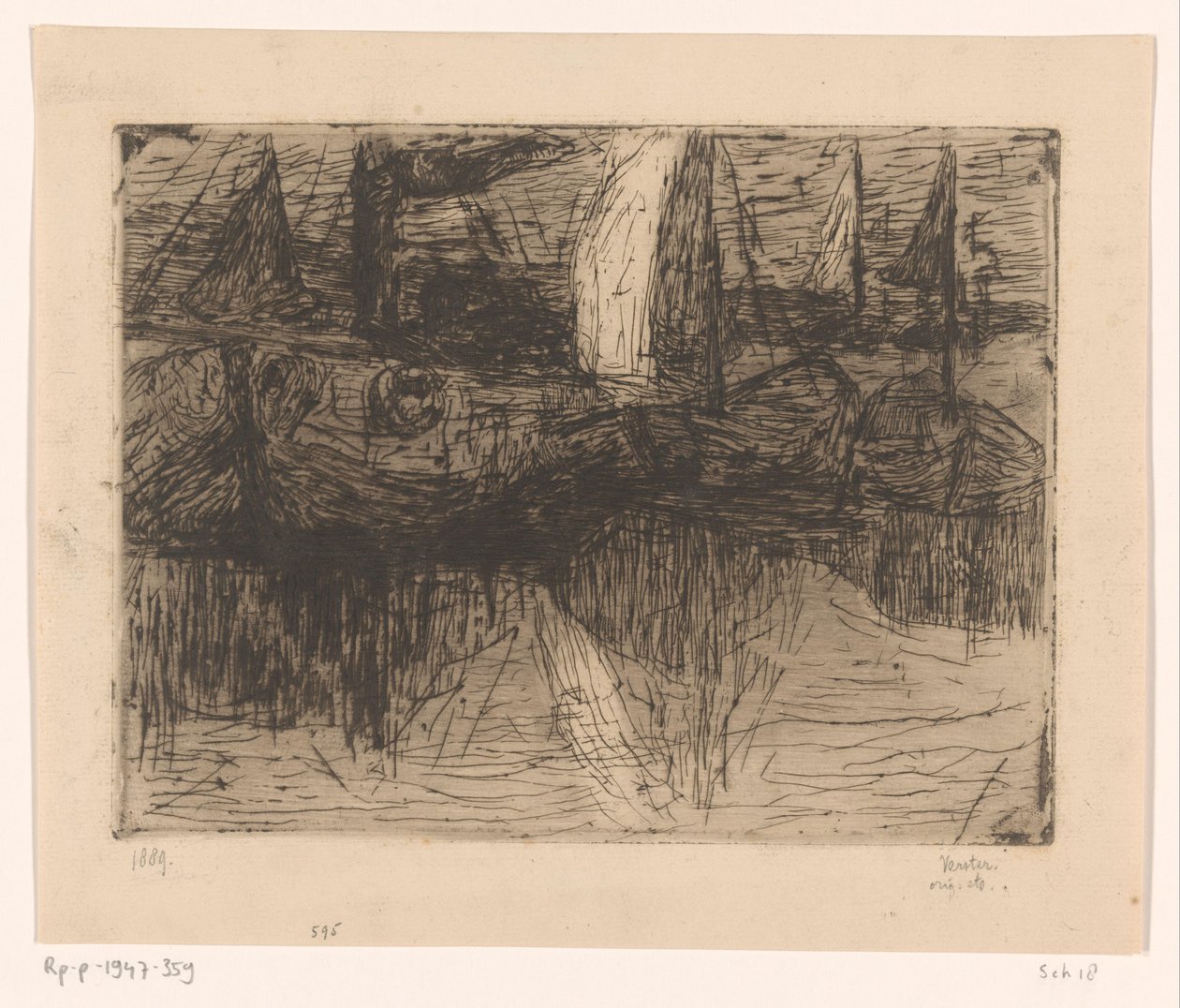 Navires dans le port - Floris Verster