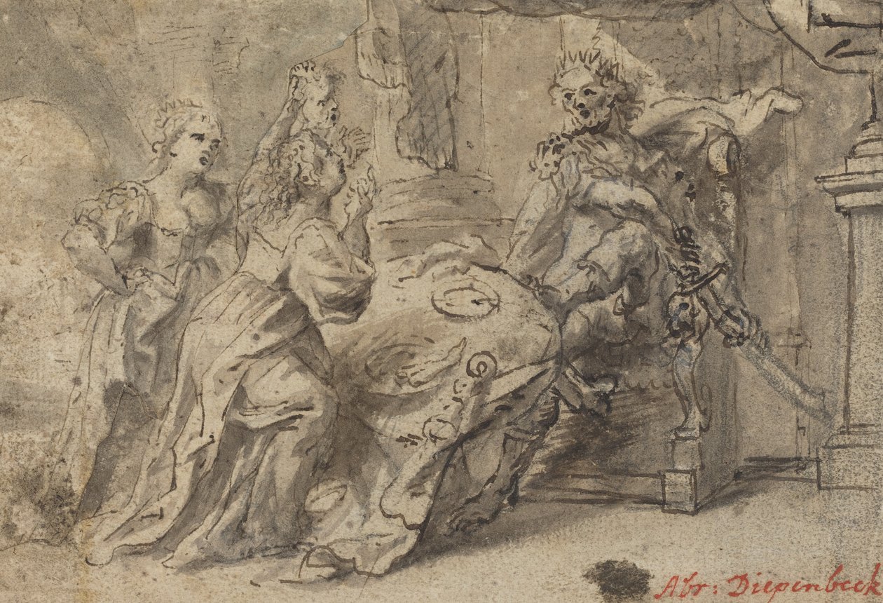Philomèle, Procné et le roi thrace Térée - Follower of Abraham van Diepenbeeck