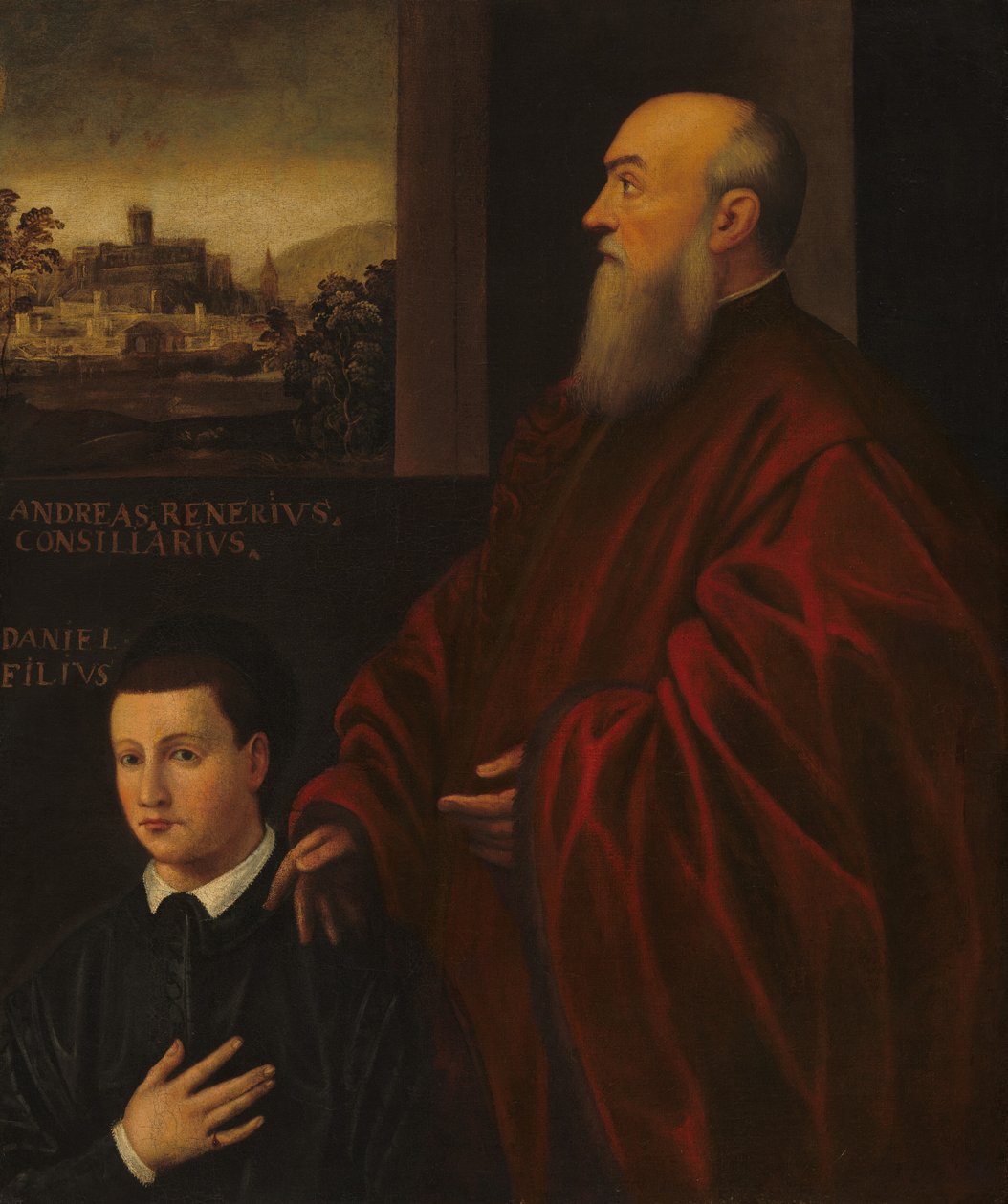 Andrea Renier et son fils Daniele - Follower of Jacopo Tintoretto