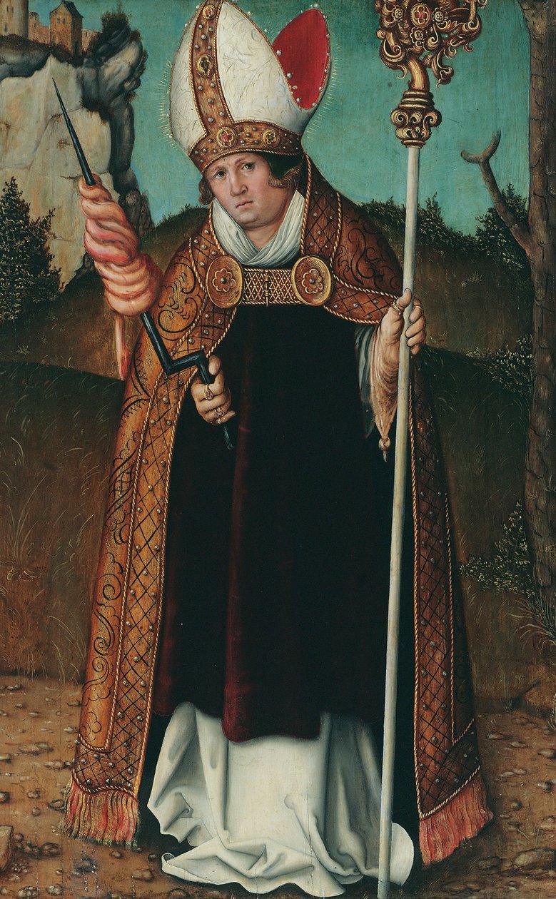 Allemand :  Hl. Erasmus Saint Erasmus - Follower of Lucas Cranach the Elder