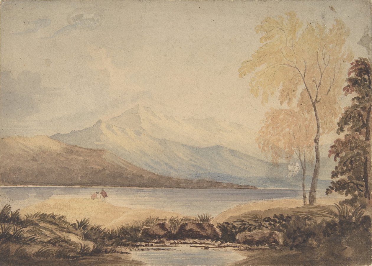 Paysage du Lake District, début du 19e siècle - Formerly attributed to Copley Fielding.