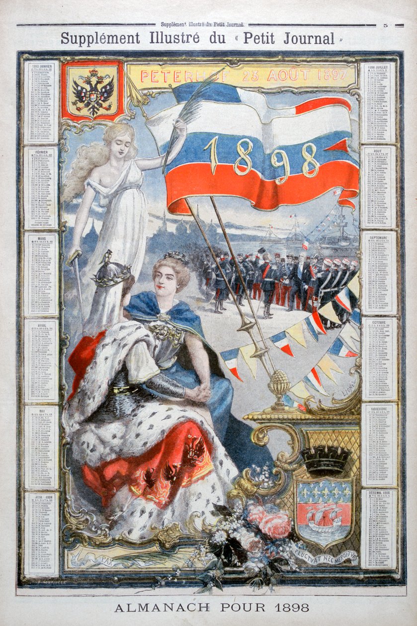 Calendrier pour 1898 - Fortuné Méaulle