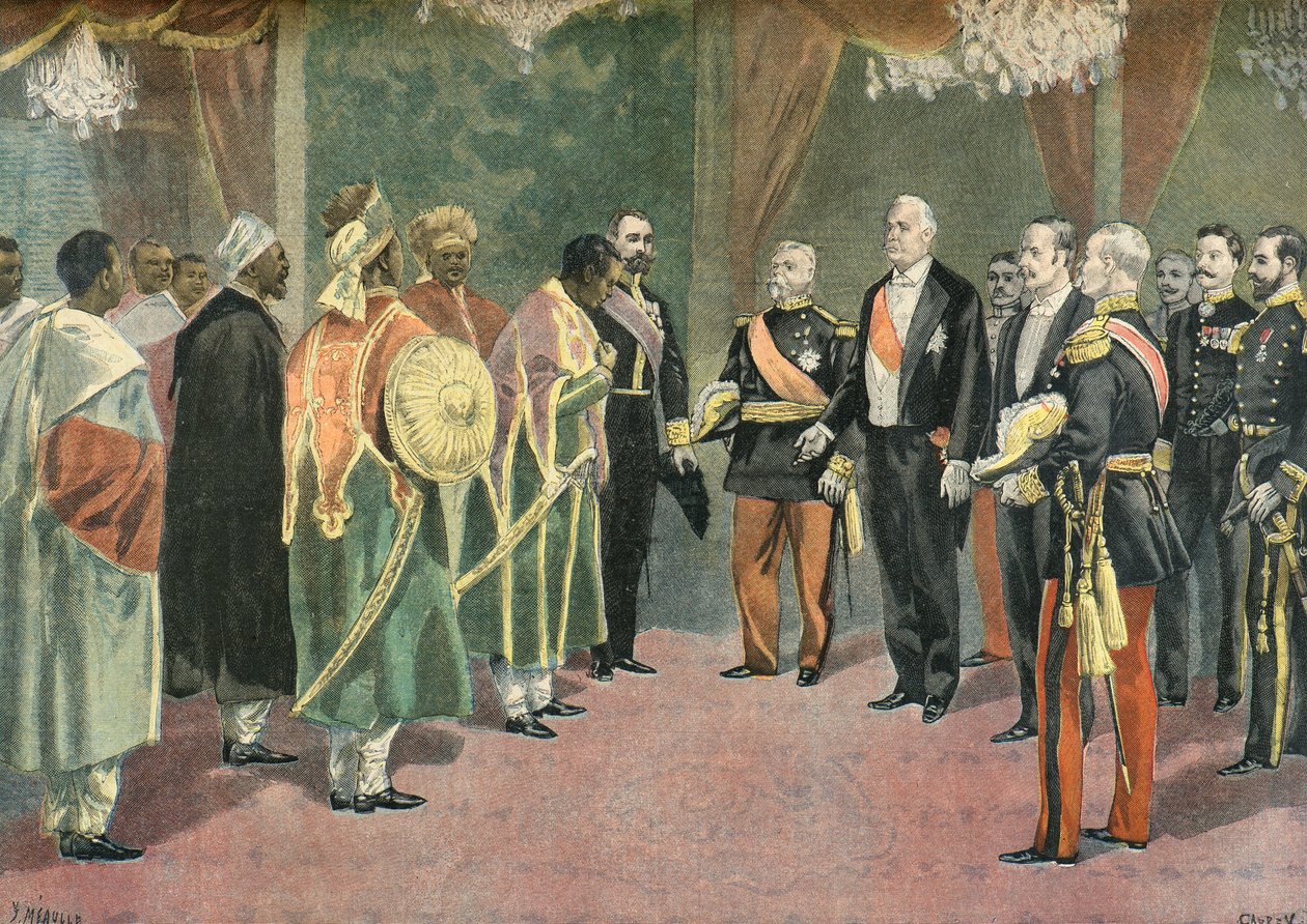 Félix Faure et les ambassadeurs de Ménélik 2 d