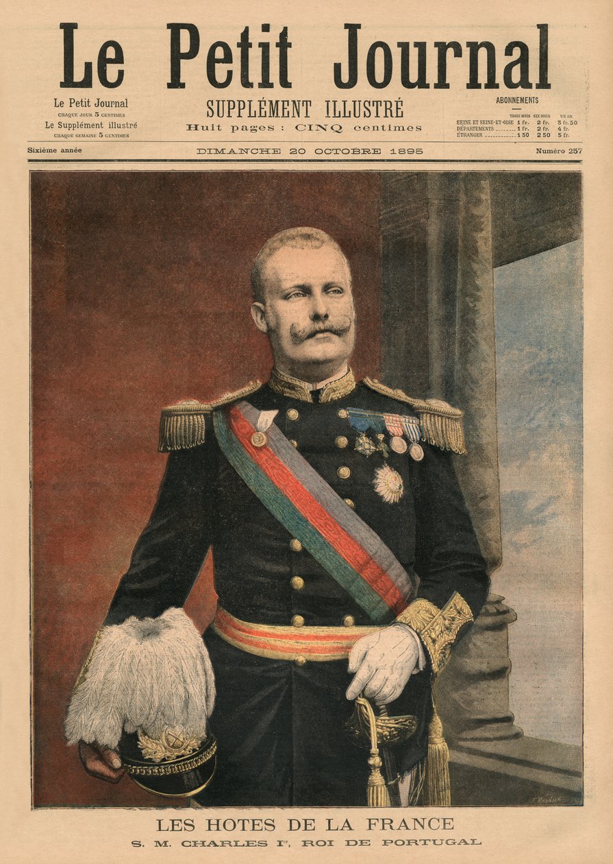 Hôtes français, Sa Majesté Carlos I, Roi du Portugal, illustration de couverture de 