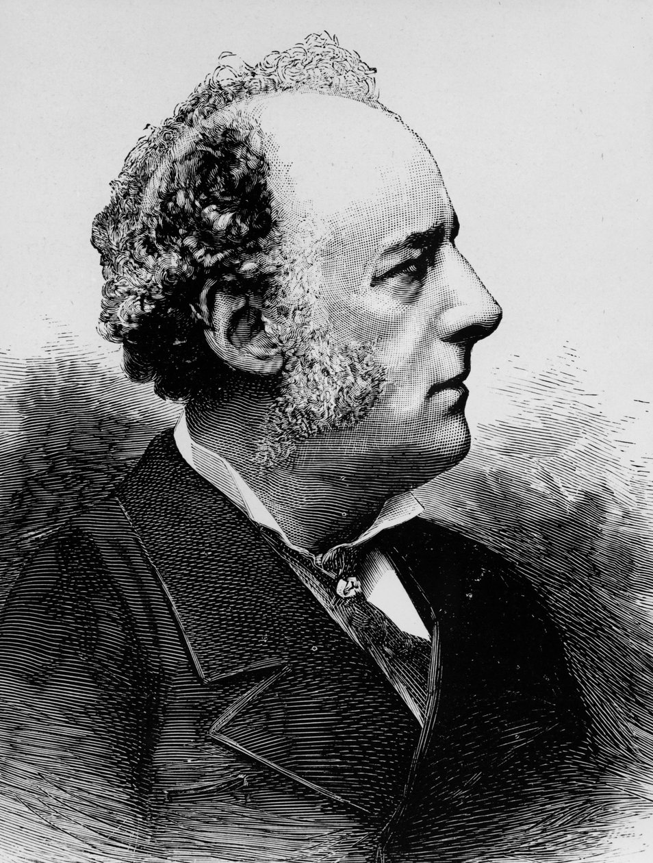 John Everett Millais (1829-1896) peintre préraphaélite anglais, gravure par Meaulle - Fortune Louis Meaulle