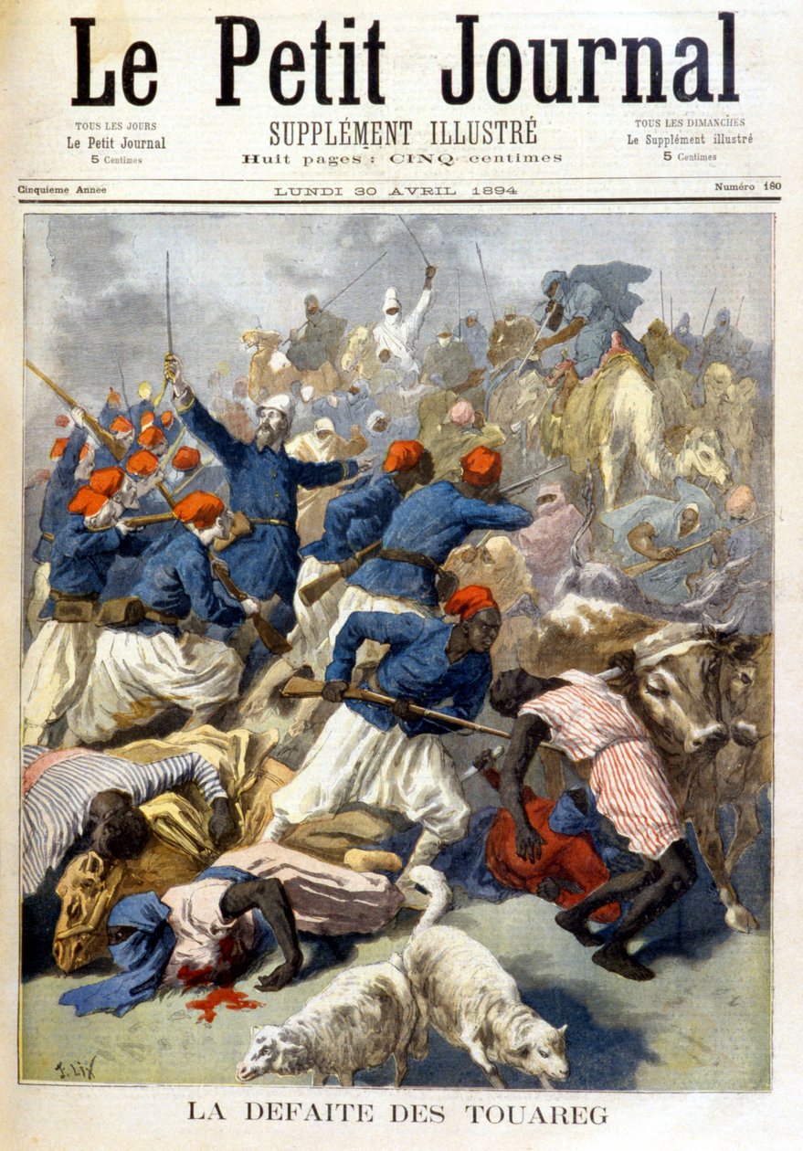 La défaite des Touaregs - dans "Le Petit Journal" du 30/04/1894 - Fortune Louis Meaulle