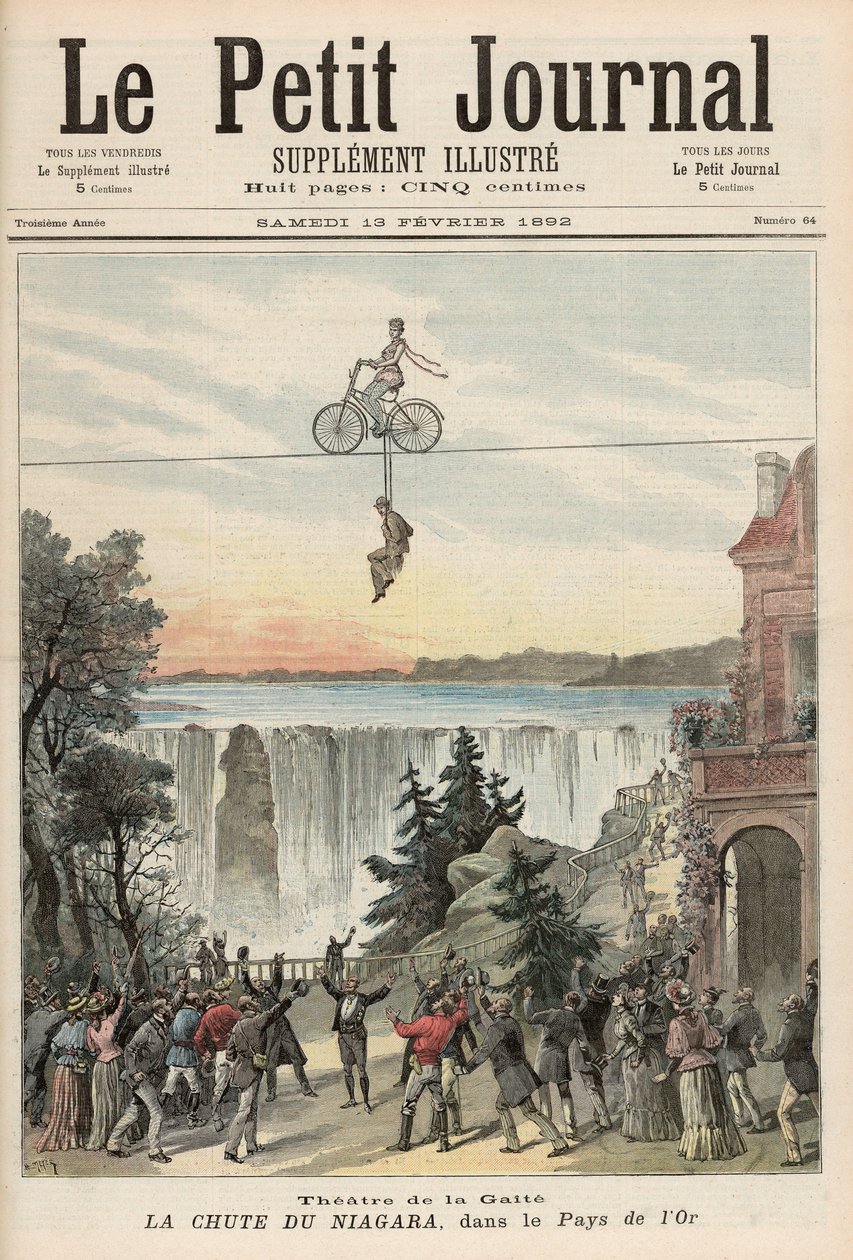 Artistes du Théâtre de la Gaîté aux chutes du Niagara, de 
