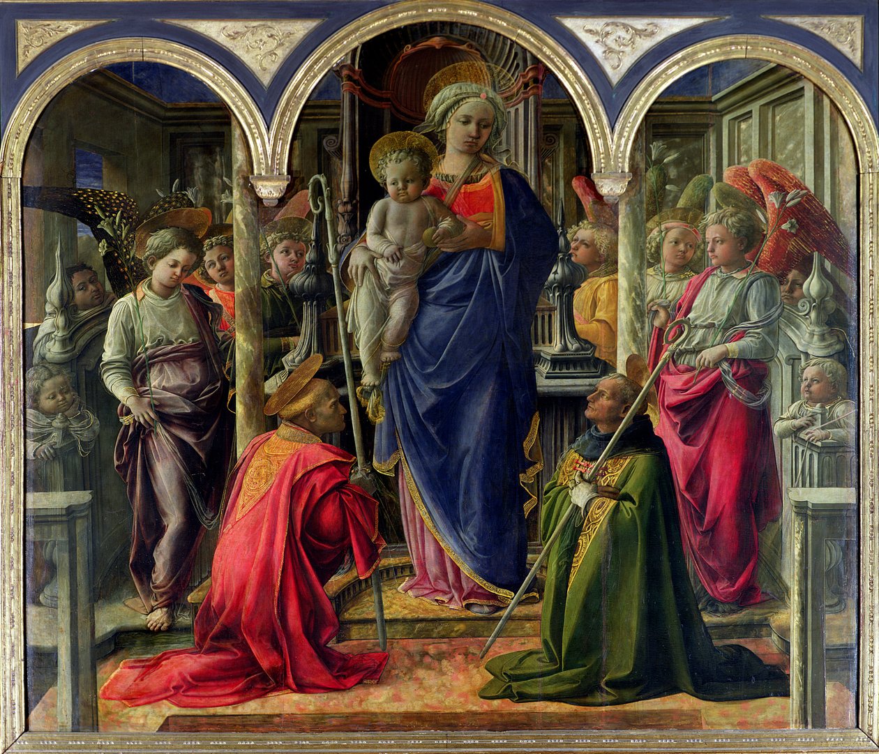 Le Retable Barbadori : Vierge et Enfant entourés d