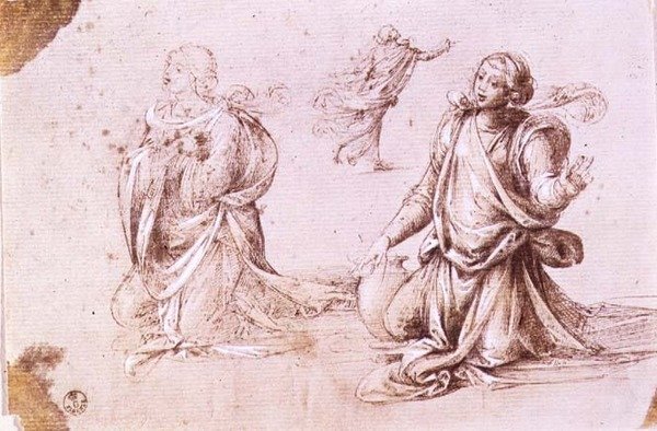 Trois études de figures féminines pour La Femme de Samarie - Fra Bartolomeo