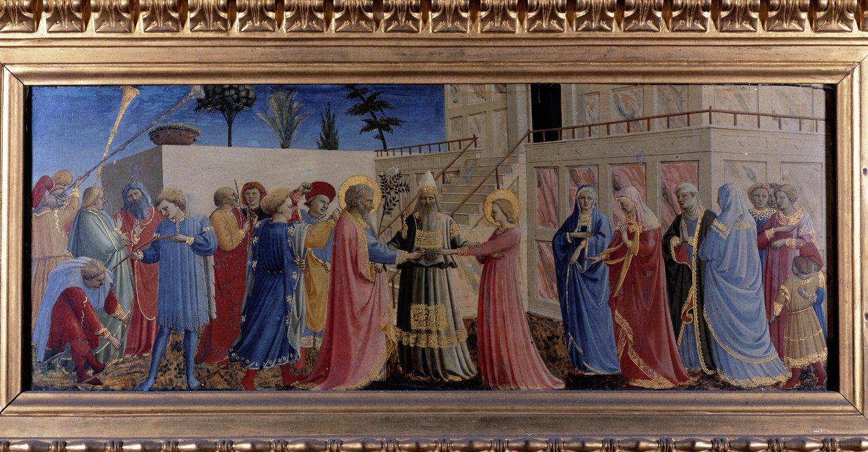 Le mariage de la Vierge. Predelle 1435 - Fra  Angelico
