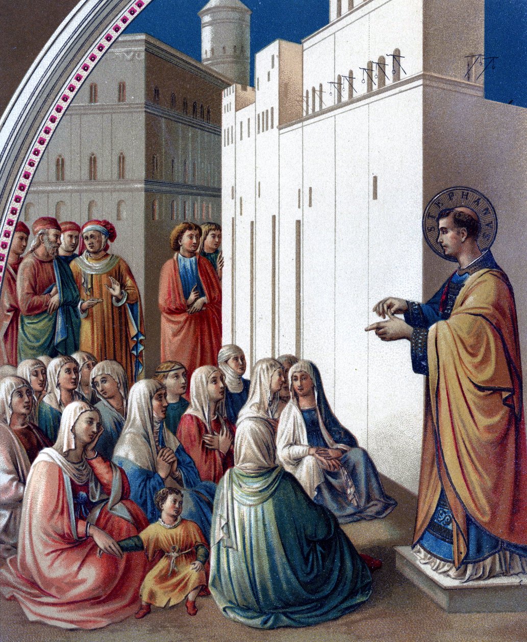 La Prédication de Saint Étienne, Royaume-Uni - Fra (c.1400-55) Angelico