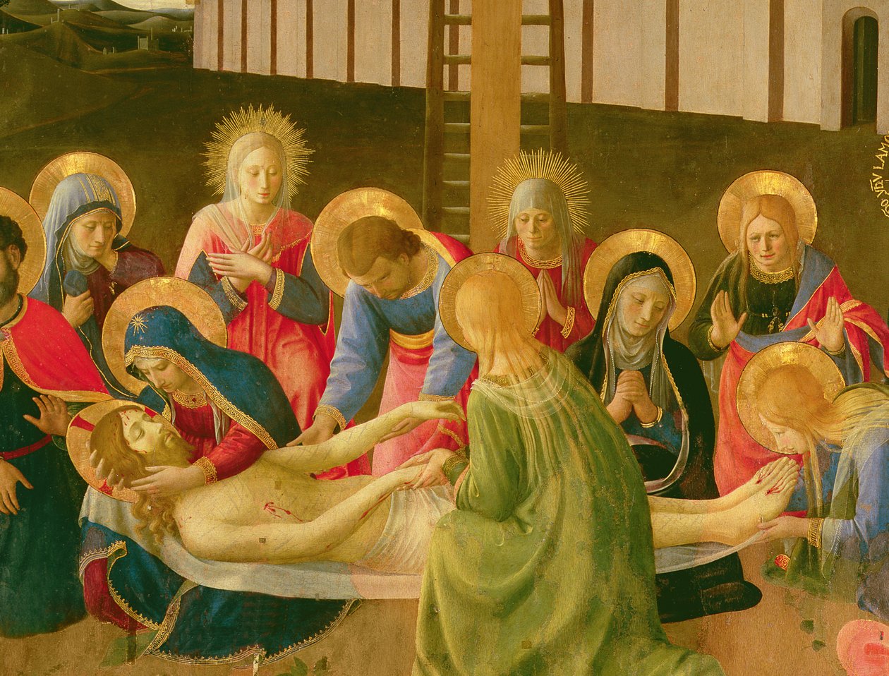 Lamentation sur le Christ mort, 1436-41 (tempera sur panneau) (détail) - Fra Angelico