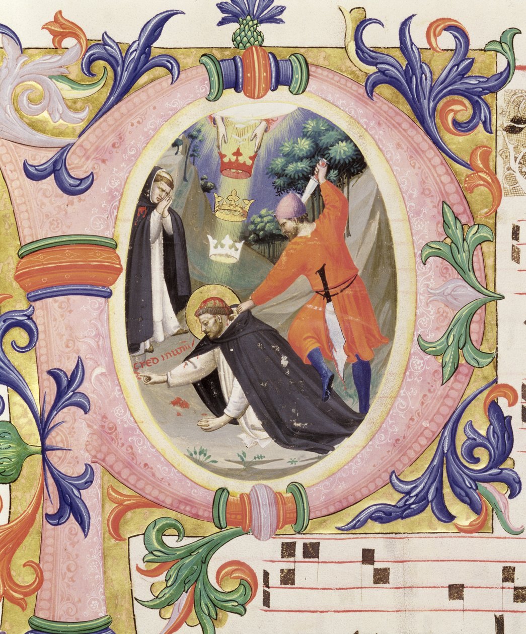 Missel 558 f.68v Initiale historiée 